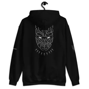 Back Printed Men's Hoodie BLACK PANTHER