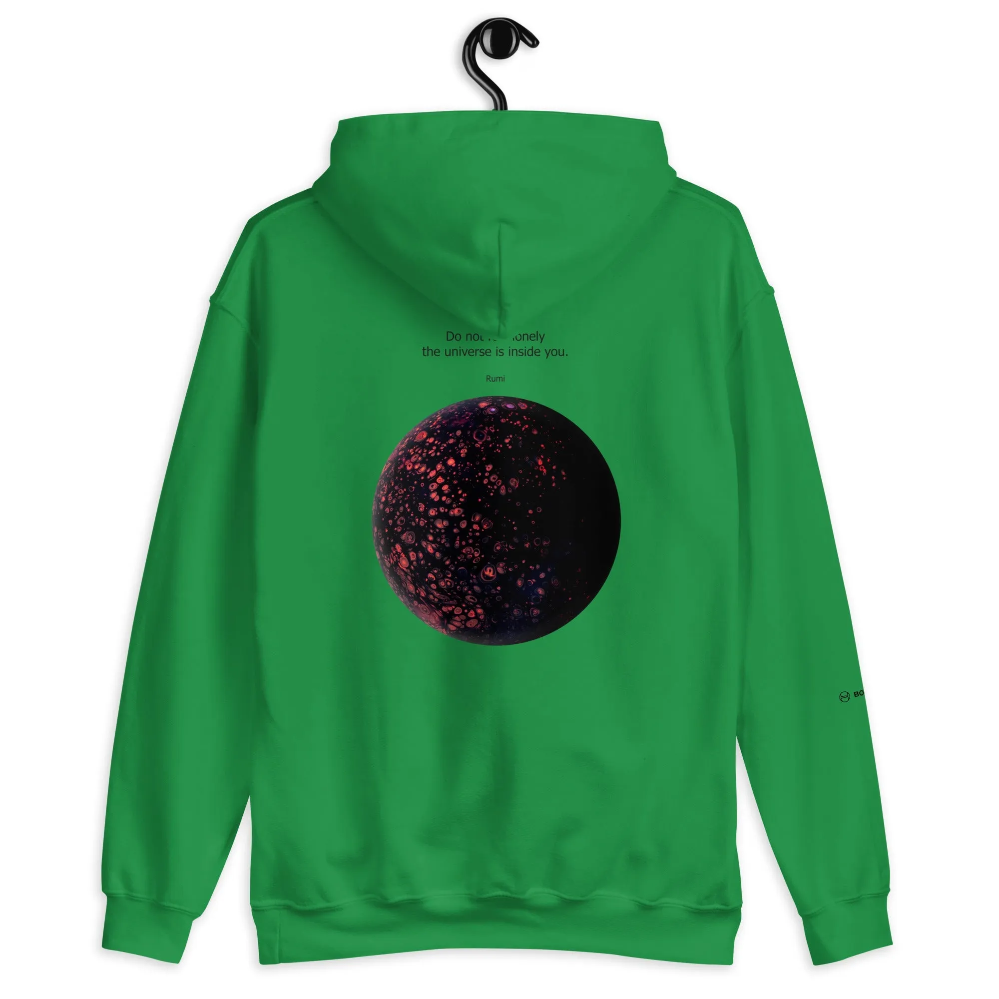 Back Printed Unisex Style Fleece Hoodie FEEL LONELY