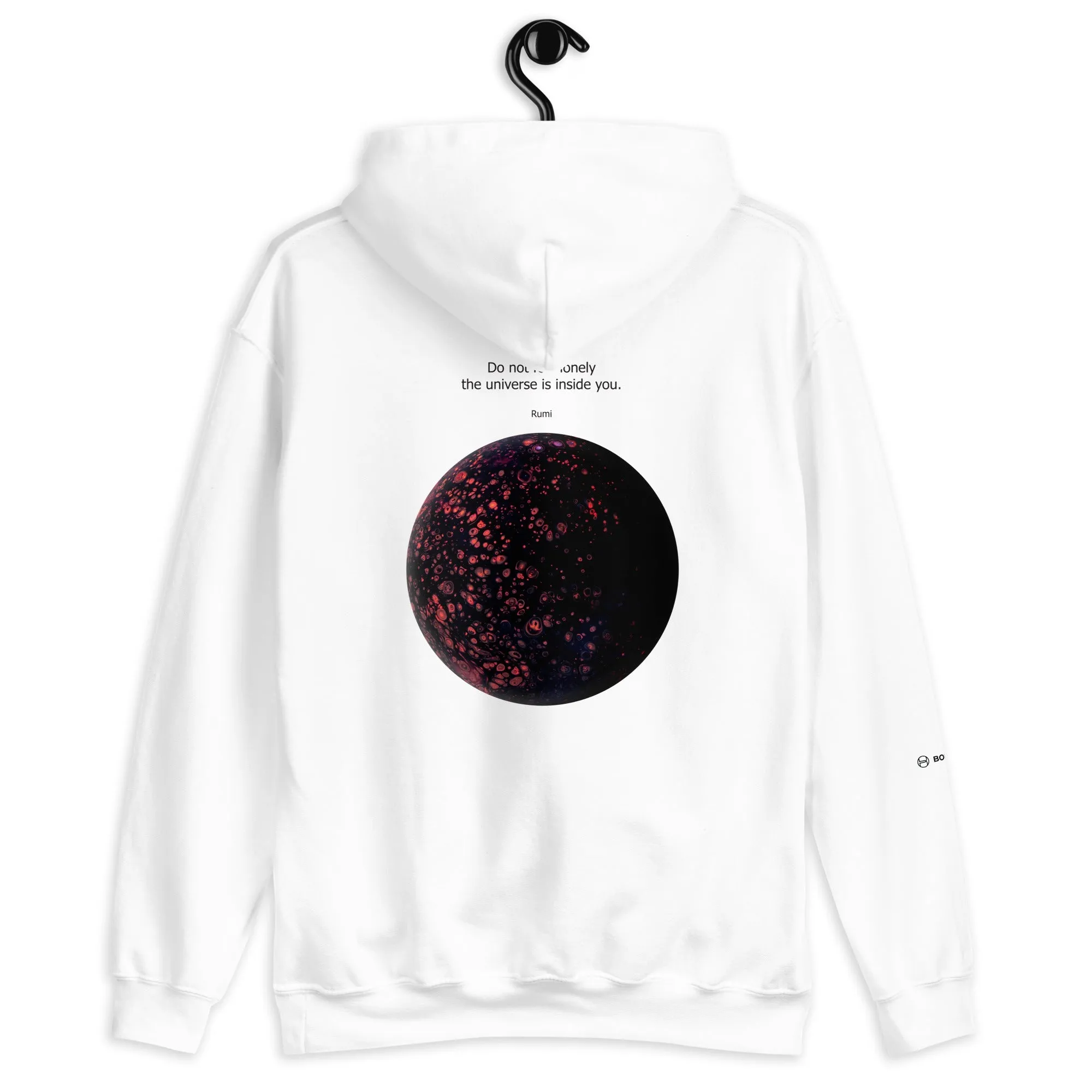 Back Printed Unisex Style Fleece Hoodie FEEL LONELY