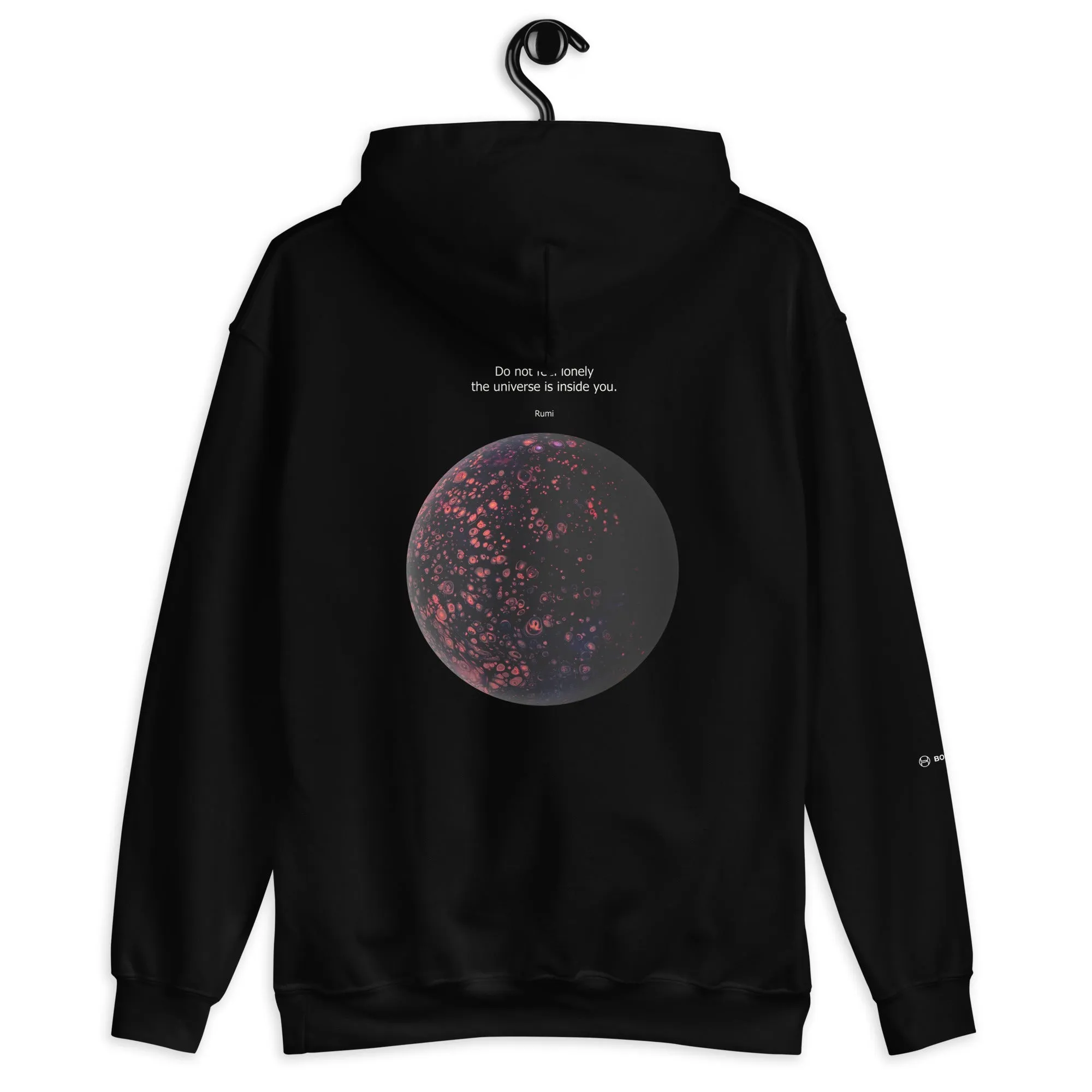 Back Printed Unisex Style Fleece Hoodie FEEL LONELY