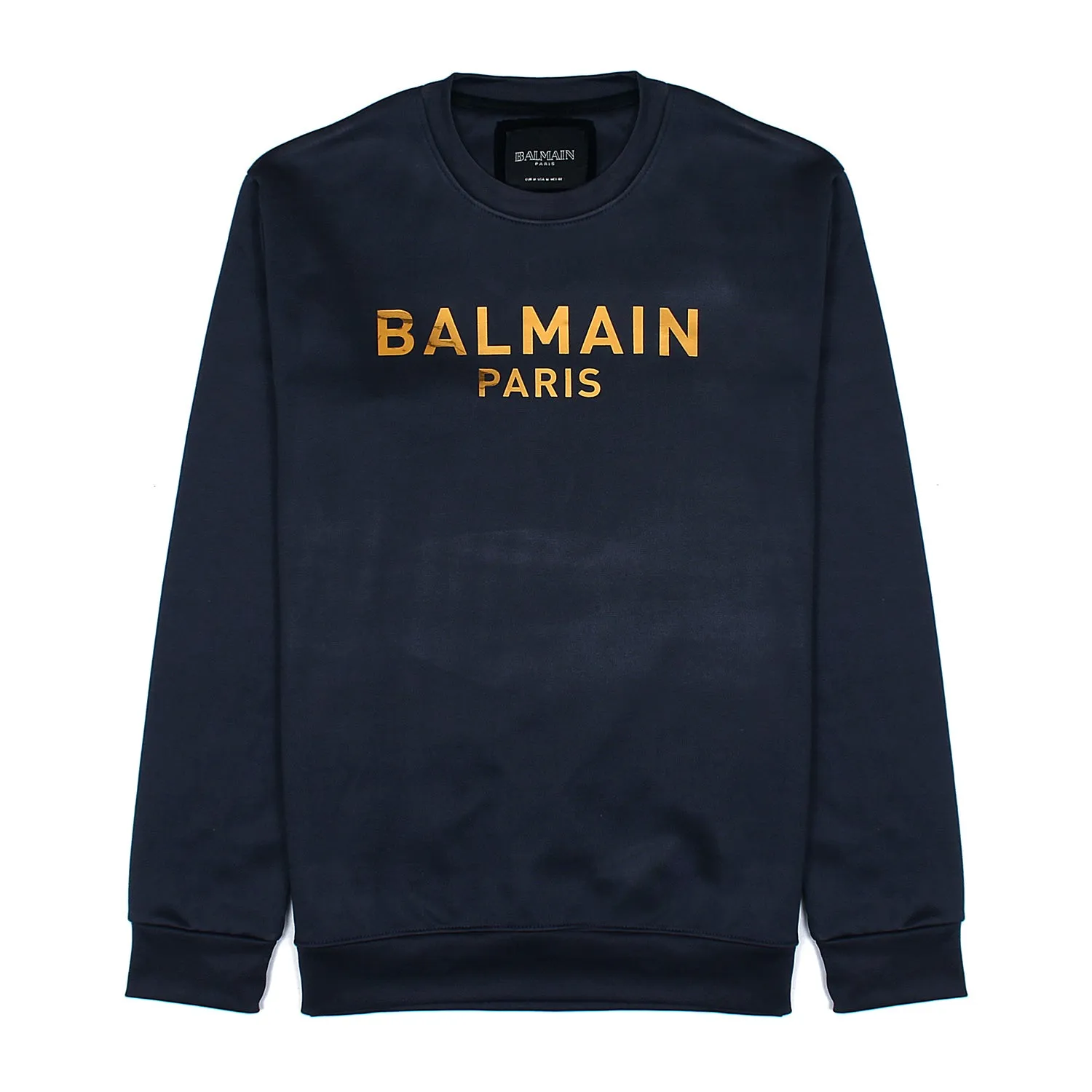 Balmain Navy Printed  Sweatshirt