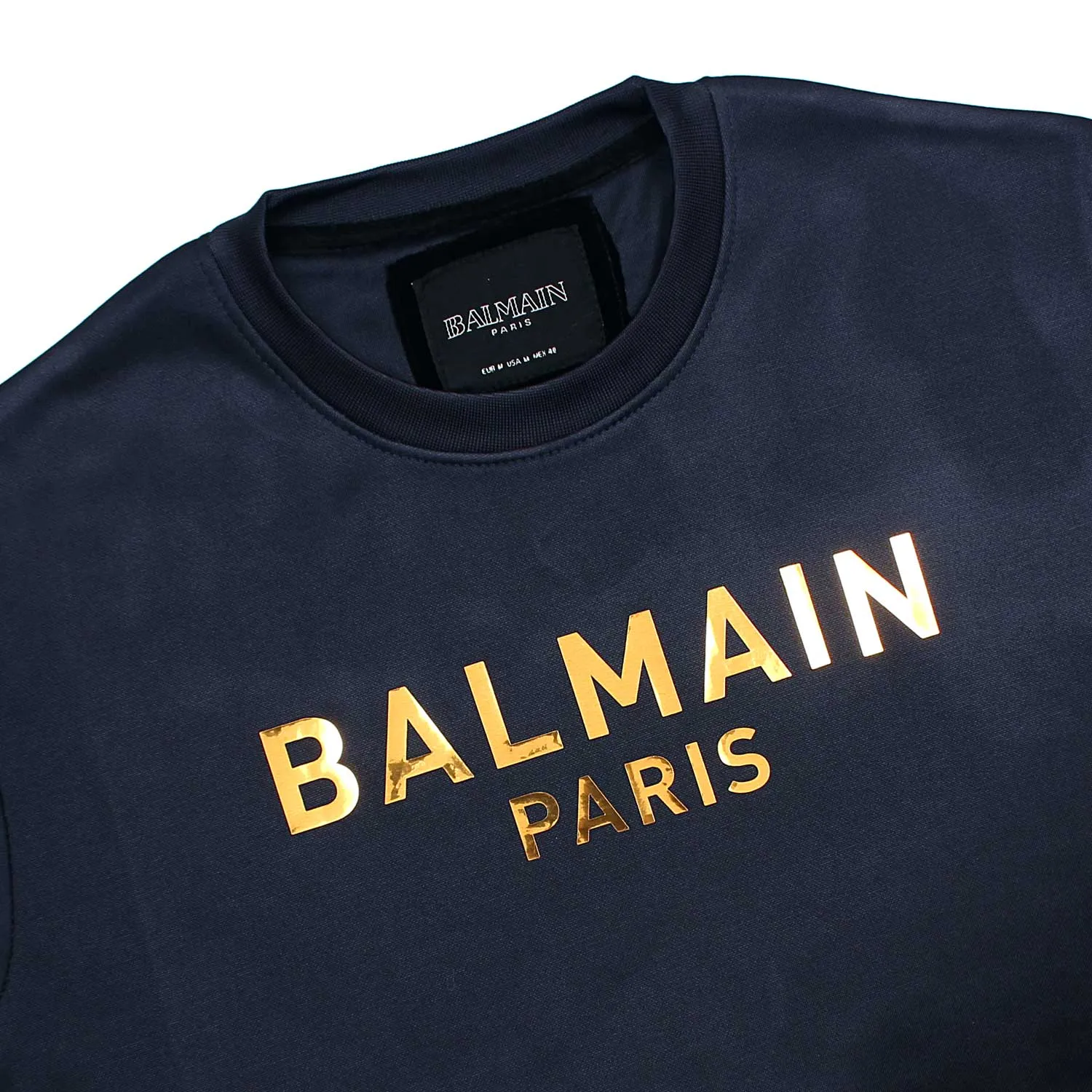 Balmain Navy Printed  Sweatshirt