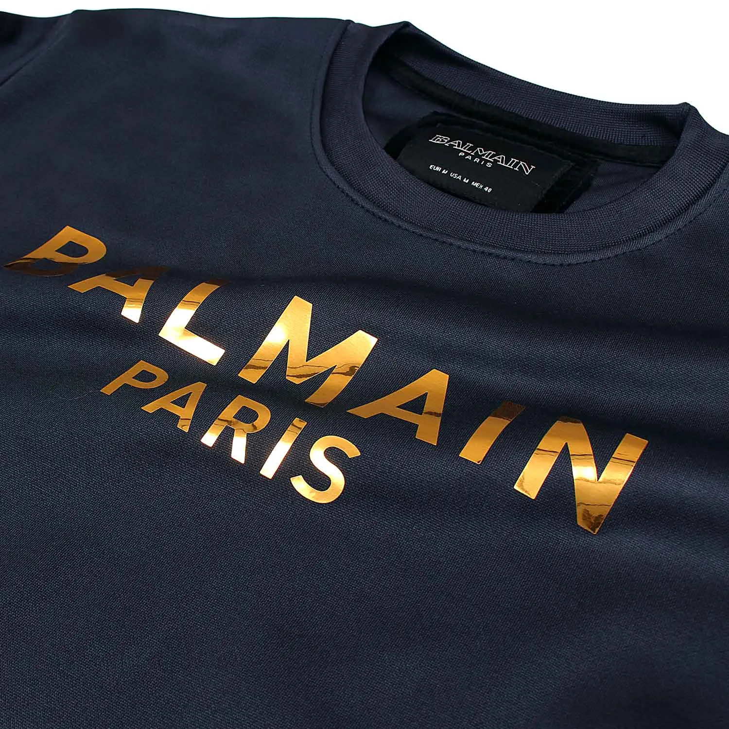 Balmain Navy Printed  Sweatshirt