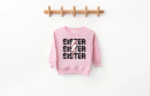Baseball Sister Bolt - Kids Fleece Sweatshirt