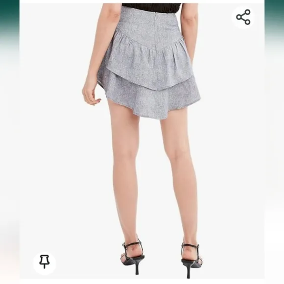BCBGeneration Women's Fit and Flare Ruffle Tier Mini Skirt. Size M