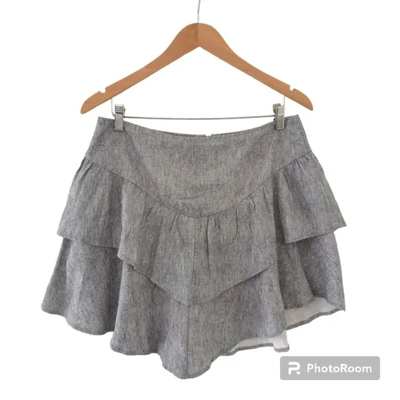 BCBGeneration Women's Fit and Flare Ruffle Tier Mini Skirt. Size M