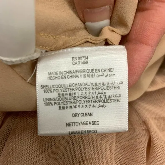 BCBGMaxazria Alegra Tulle Skirt Women Size XXS Bare Pink Pleated Lined Ballerina