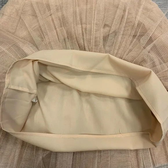 BCBGMaxazria Alegra Tulle Skirt Women Size XXS Bare Pink Pleated Lined Ballerina