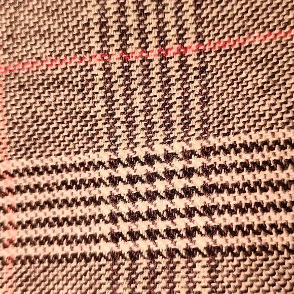 BCBGMaxAzria Wool Plaid Pencil Skirt with Pleated Back