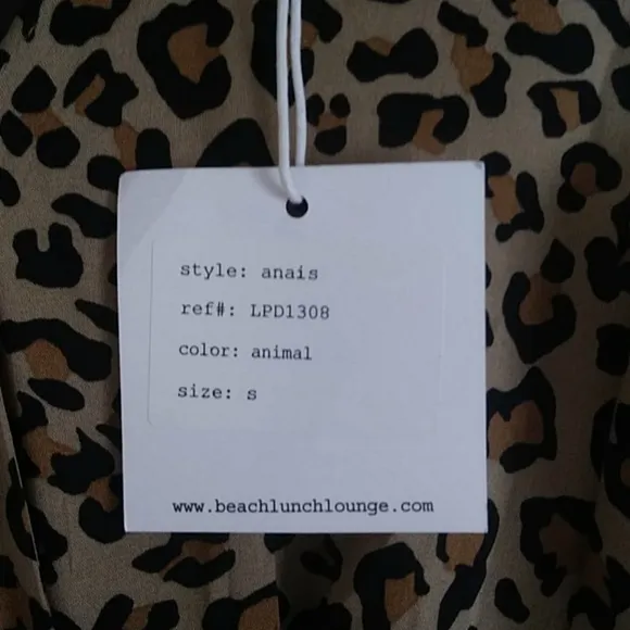 BeachLunchlounge Animal Print Dress sz S/P