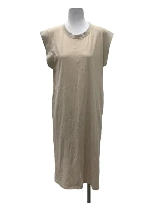 Beige Round Neck T-Shirt Dress