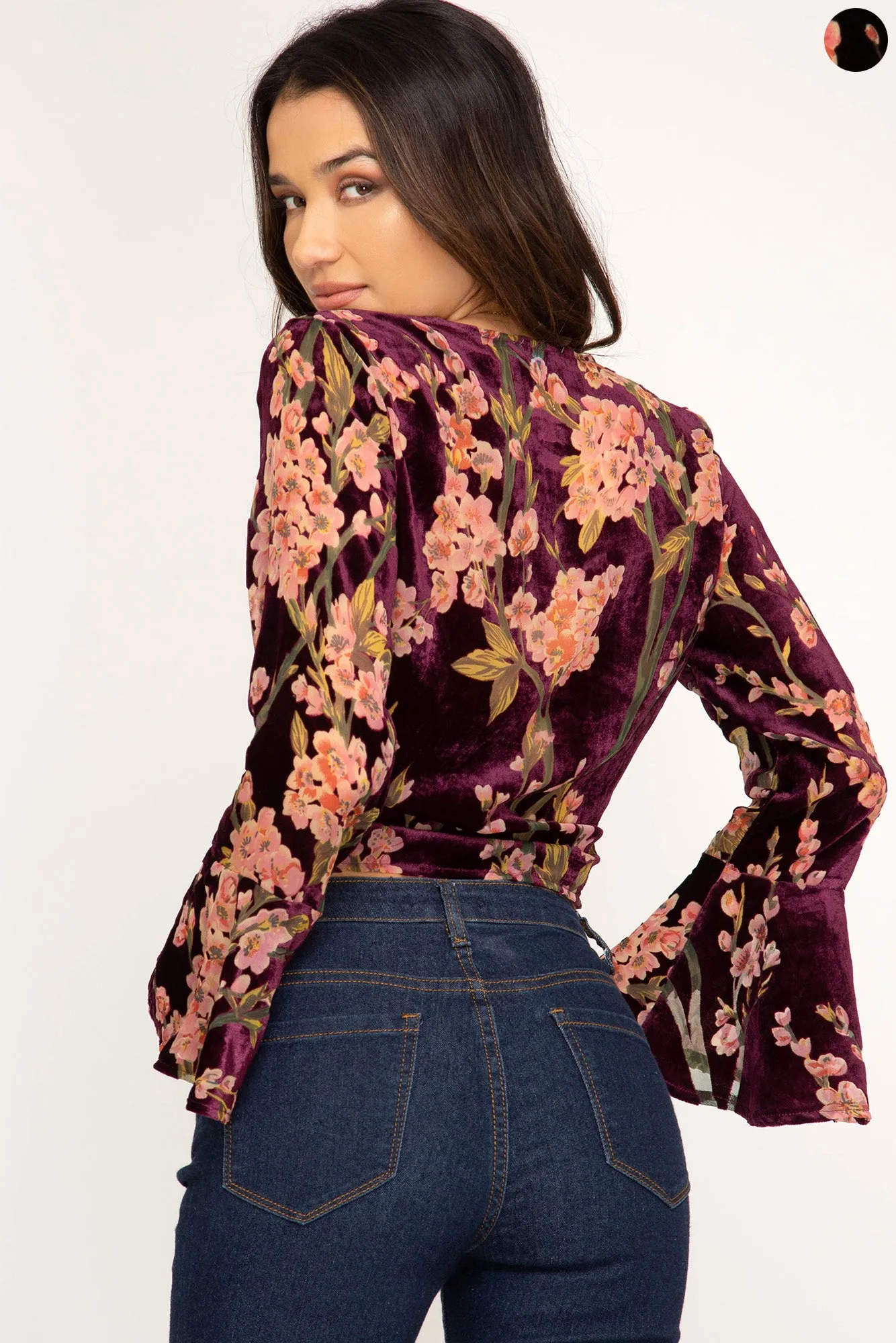 Bell Sleeve Crop Top