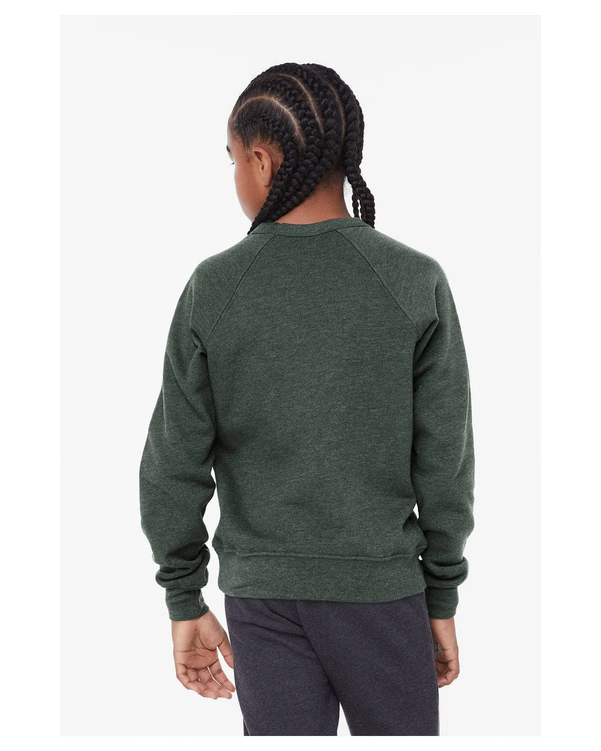Bella Canvas Youth Sponge Fleece Raglan Sweatshirt