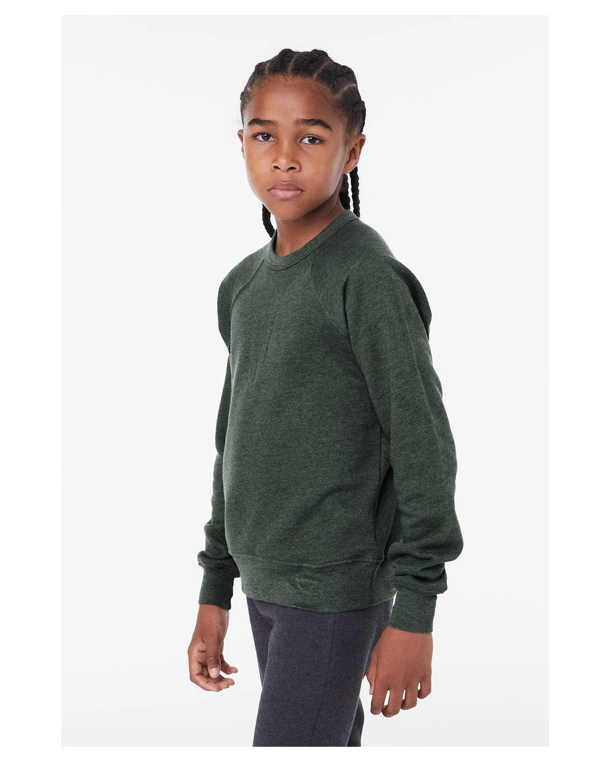 Bella Canvas Youth Sponge Fleece Raglan Sweatshirt