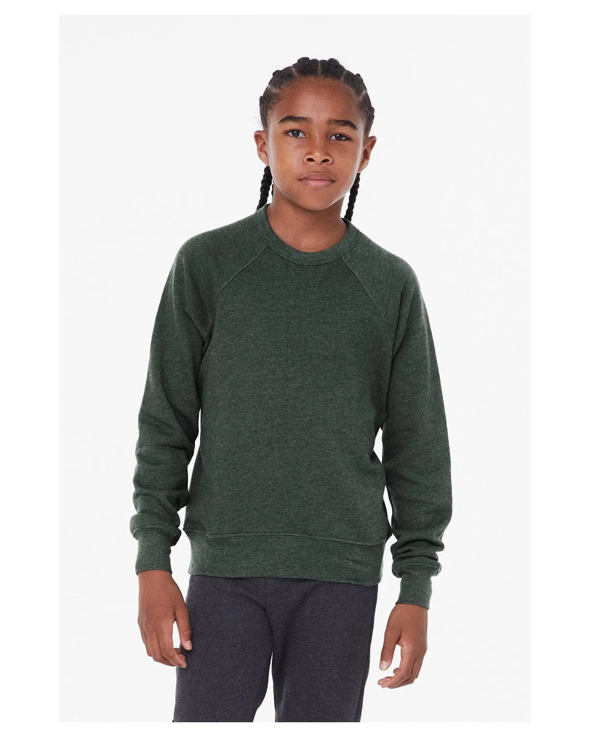 Bella Canvas Youth Sponge Fleece Raglan Sweatshirt