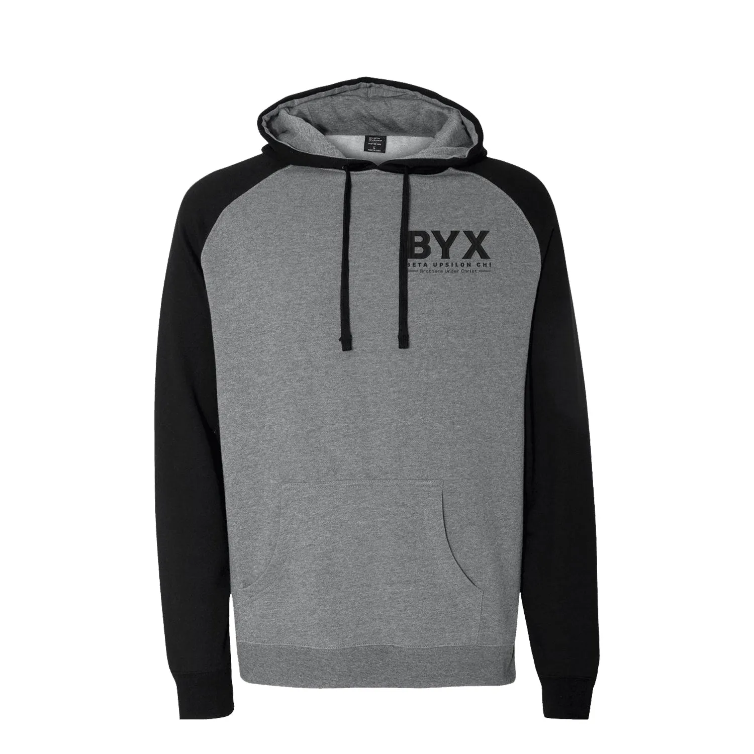 Beta Upsilon Chi Embroidered Raglan Hooded Sweatshirt