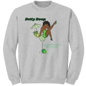 Betty Boop Crewneck Sweatshirt, St Patricks Sweatshirt, Shamrock Sweatshirt, One Drink Shirt, Clover Shirt, St Patricks Day Gift For Her