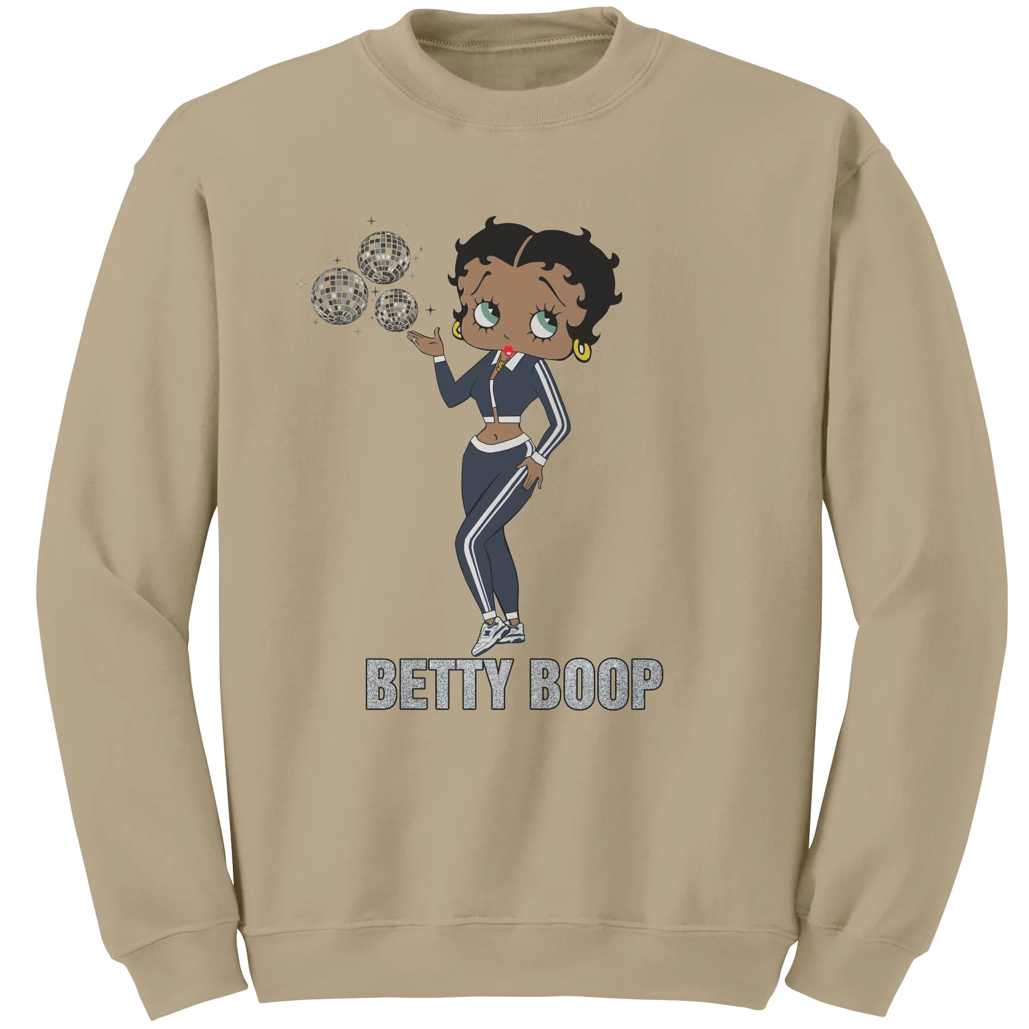 Betty Boop Sweatshirt, Betty Boop Graphic Sweatshirt Gifts for Her, Black Womens Sweater, Black Pride Sweatshirt, Black Girl Streetwear Gift