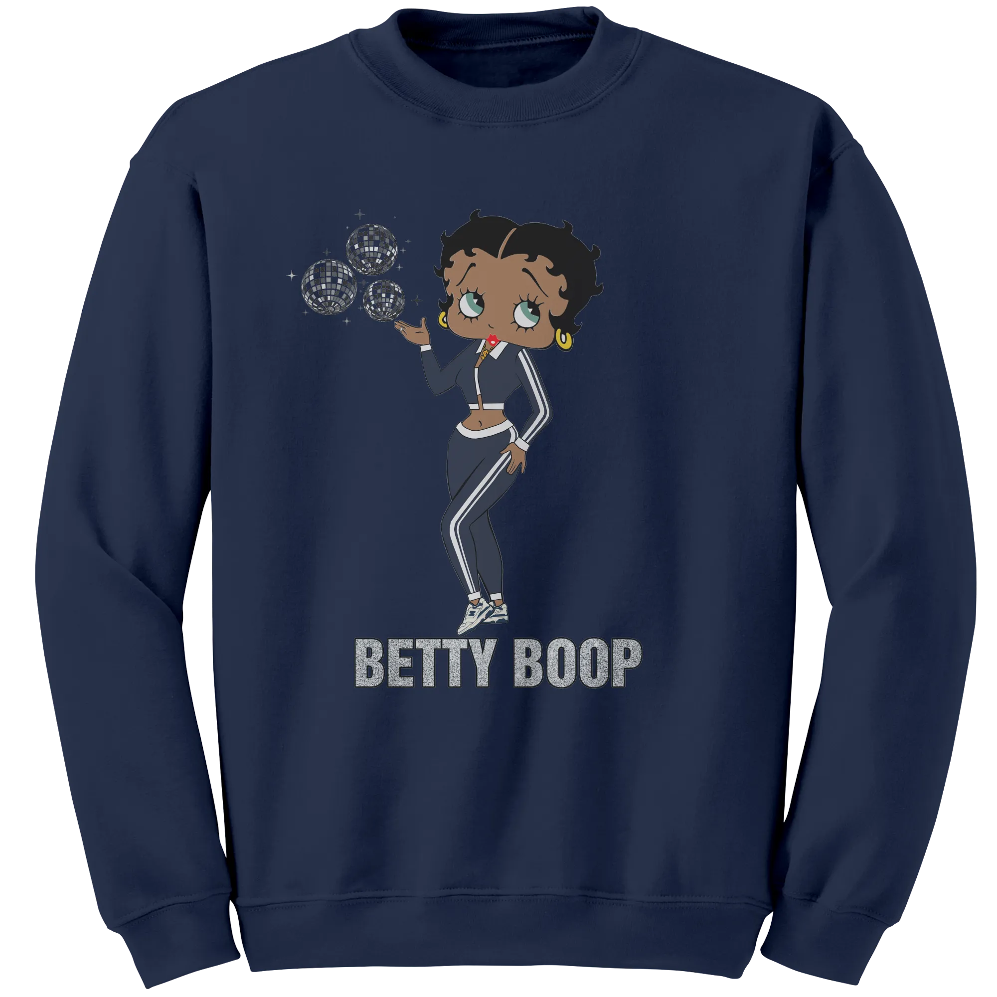 Betty Boop Sweatshirt, Betty Boop Graphic Sweatshirt Gifts for Her, Black Womens Sweater, Black Pride Sweatshirt, Black Girl Streetwear Gift
