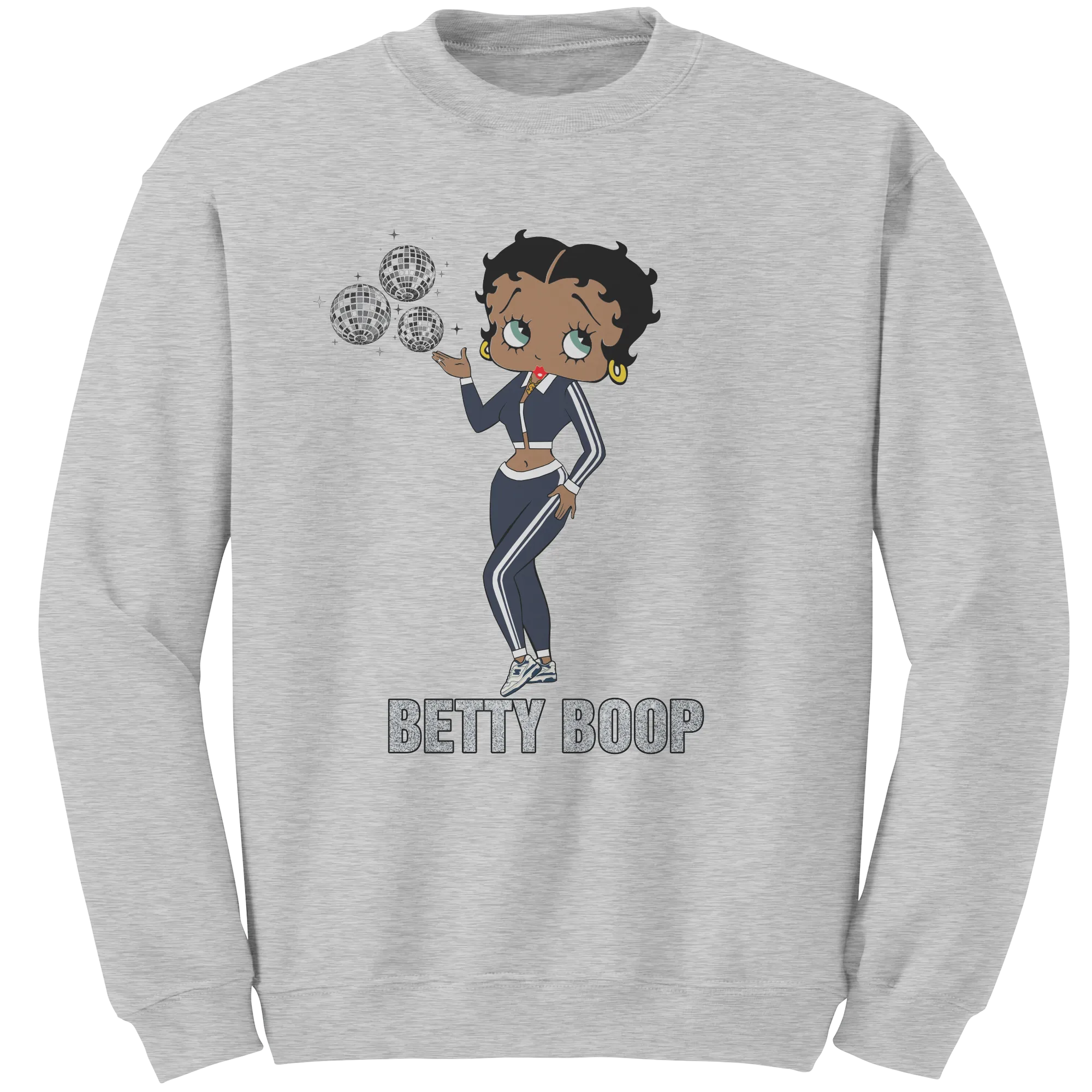 Betty Boop Sweatshirt, Betty Boop Graphic Sweatshirt Gifts for Her, Black Womens Sweater, Black Pride Sweatshirt, Black Girl Streetwear Gift