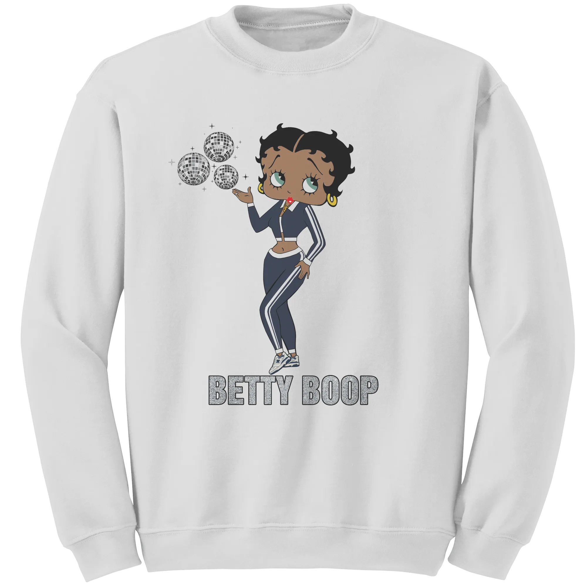 Betty Boop Sweatshirt, Betty Boop Graphic Sweatshirt Gifts for Her, Black Womens Sweater, Black Pride Sweatshirt, Black Girl Streetwear Gift
