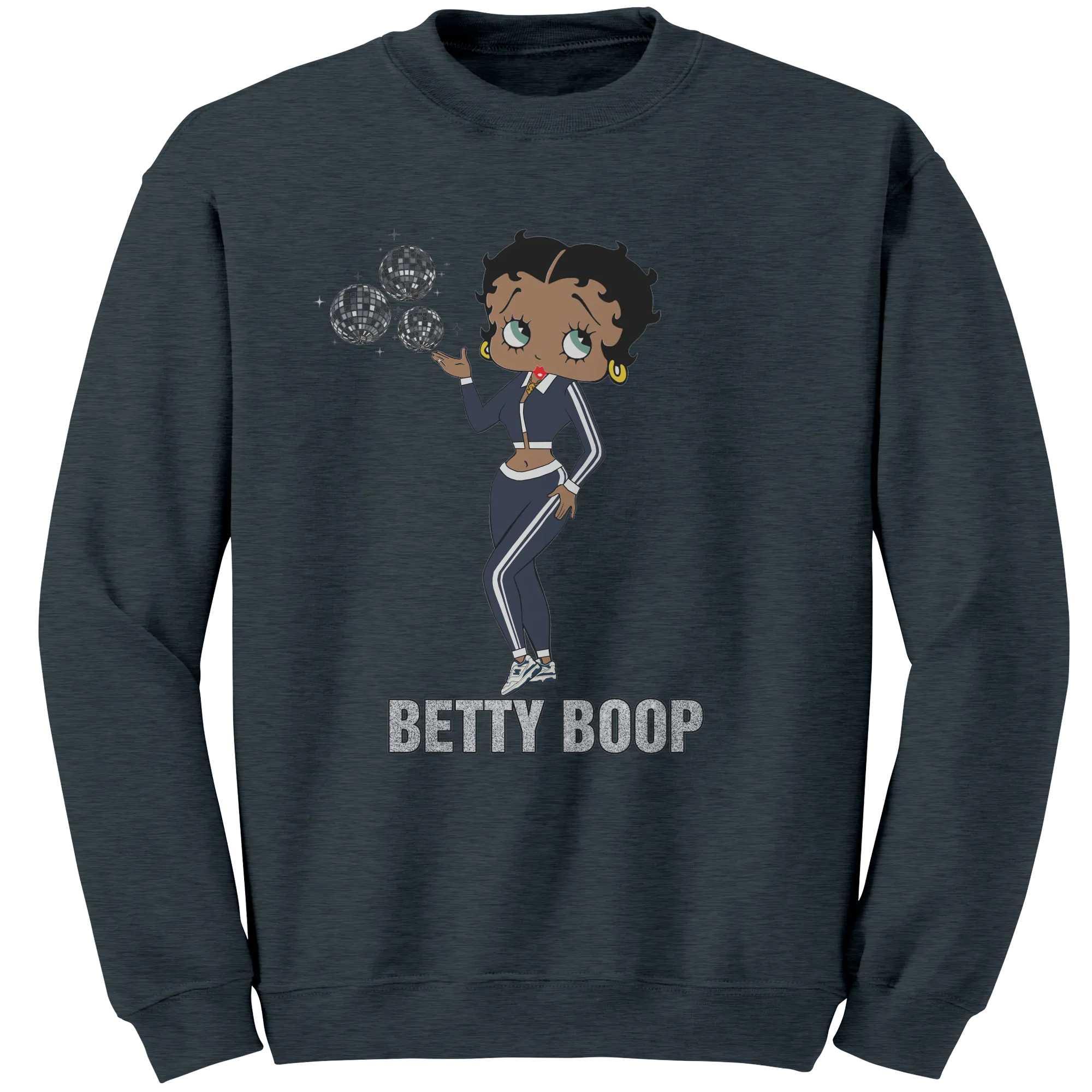 Betty Boop Sweatshirt, Betty Boop Graphic Sweatshirt Gifts for Her, Black Womens Sweater, Black Pride Sweatshirt, Black Girl Streetwear Gift