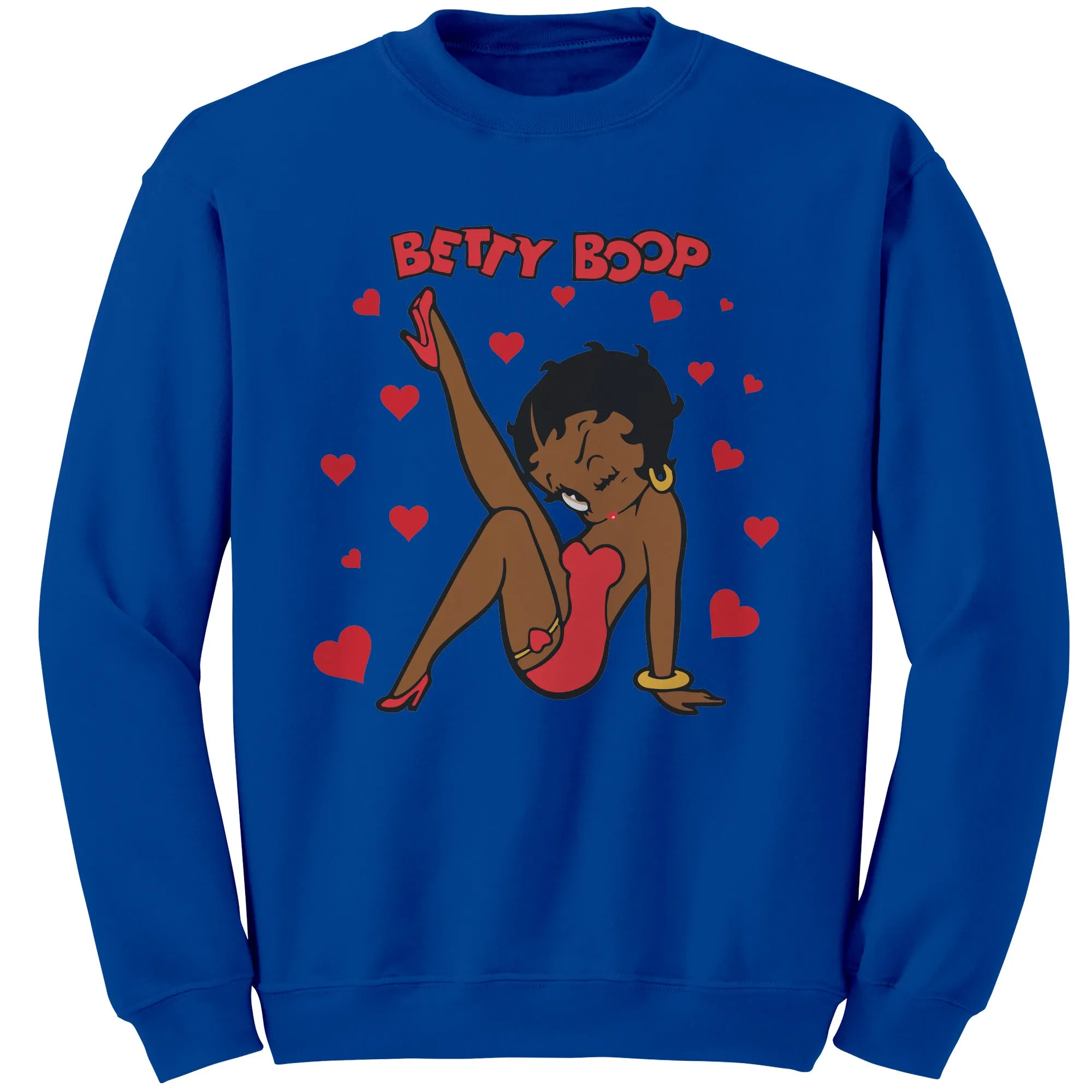 Betty Boop Sweatshirt, Betty Boop with Heart Sweatshirt, Betty Boop Womens Sweatshirt, Christmas Sweatshirt, Womens Clothing, Christmas Gift
