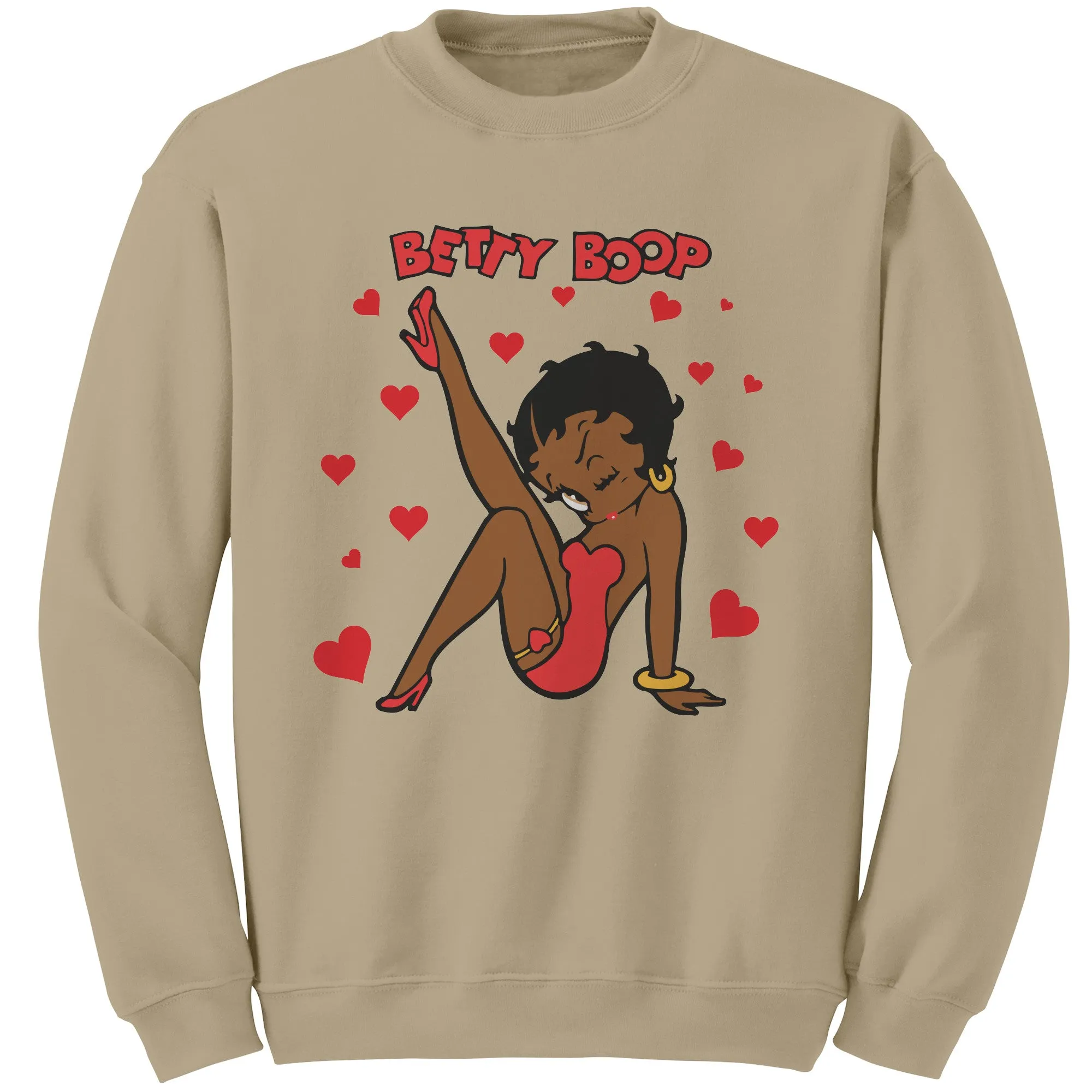 Betty Boop Sweatshirt, Betty Boop with Heart Sweatshirt, Betty Boop Womens Sweatshirt, Christmas Sweatshirt, Womens Clothing, Christmas Gift