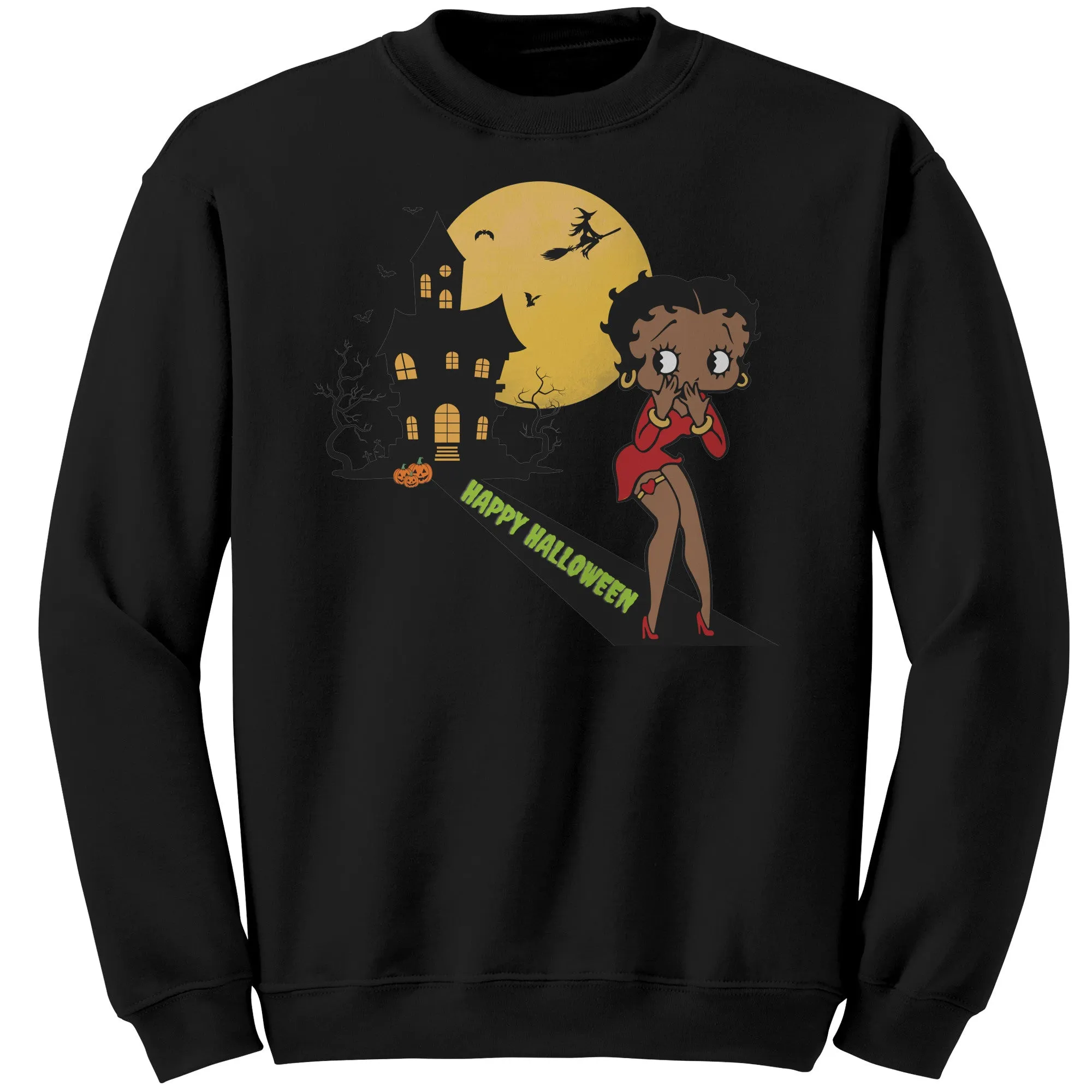 Betty Boop Sweatshirt, Cute Betty Boop Halloween Sweatshirt, Spooky Season Sweatshirt, Funny Halloween Gift For Her Betty Boop Womens Shirt
