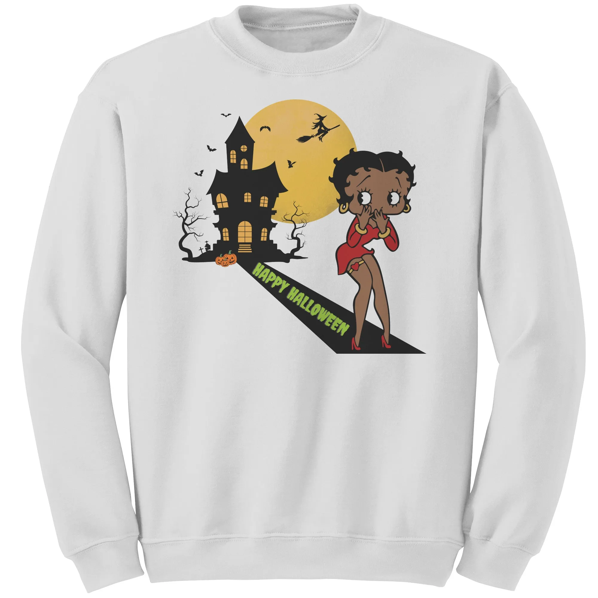 Betty Boop Sweatshirt, Cute Betty Boop Halloween Sweatshirt, Spooky Season Sweatshirt, Funny Halloween Gift For Her Betty Boop Womens Shirt