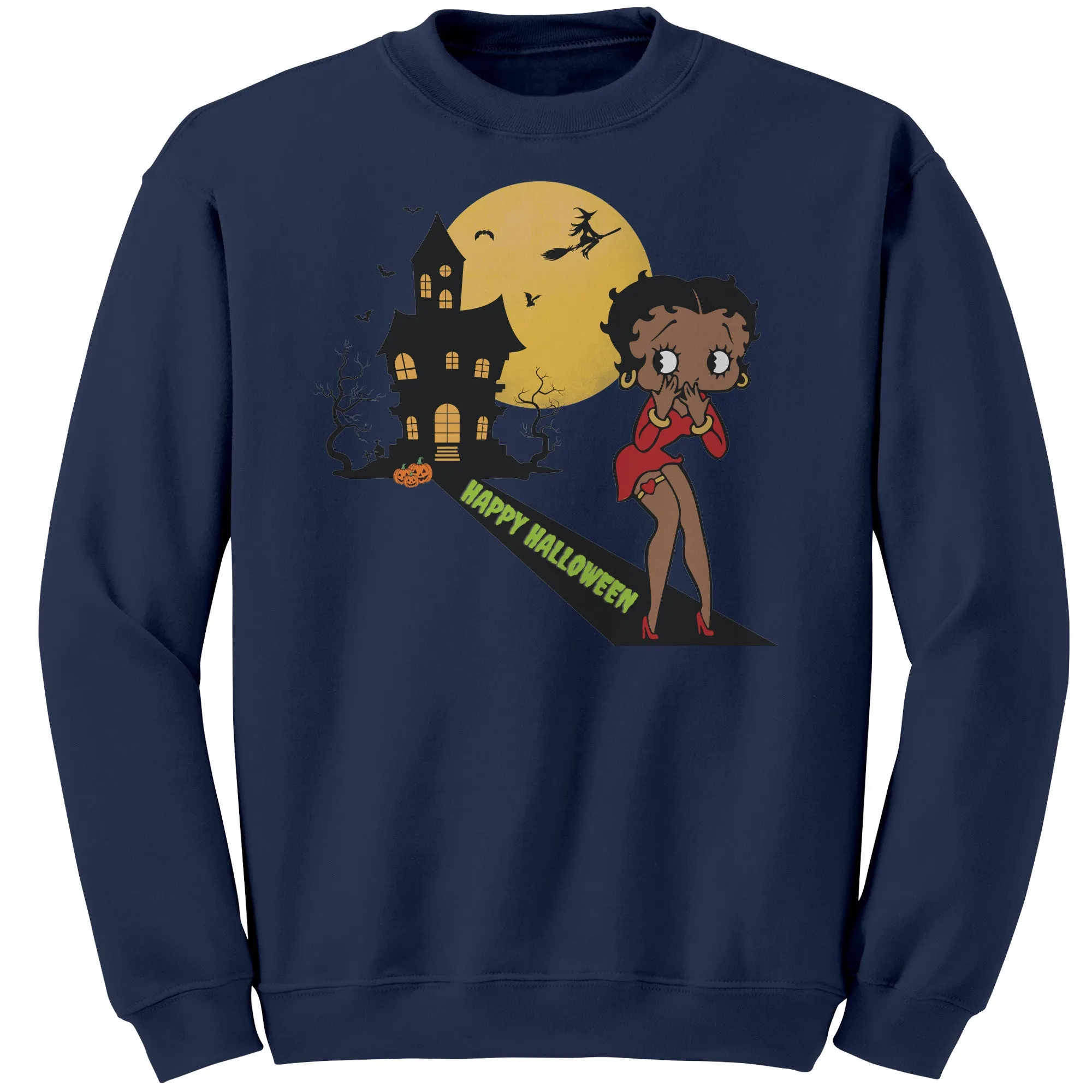 Betty Boop Sweatshirt, Cute Betty Boop Halloween Sweatshirt, Spooky Season Sweatshirt, Funny Halloween Gift For Her Betty Boop Womens Shirt