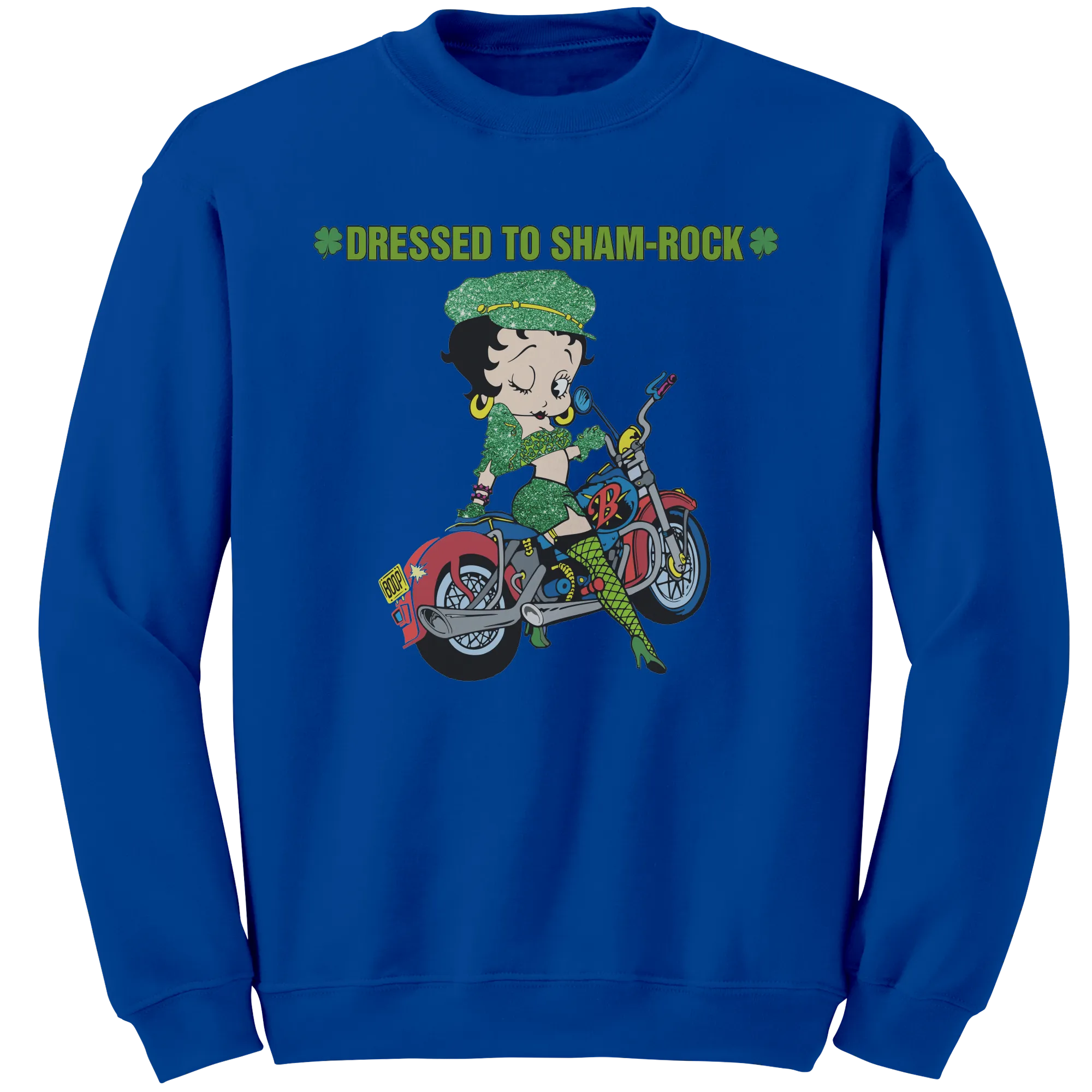 Betty Boop Sweatshirt, Dressed To Shamrock Sweatshirt, Irish Sweatshirt, Shamrock Sweatshirt, St Patricks Sweatshirt, St Patricks Day Gift