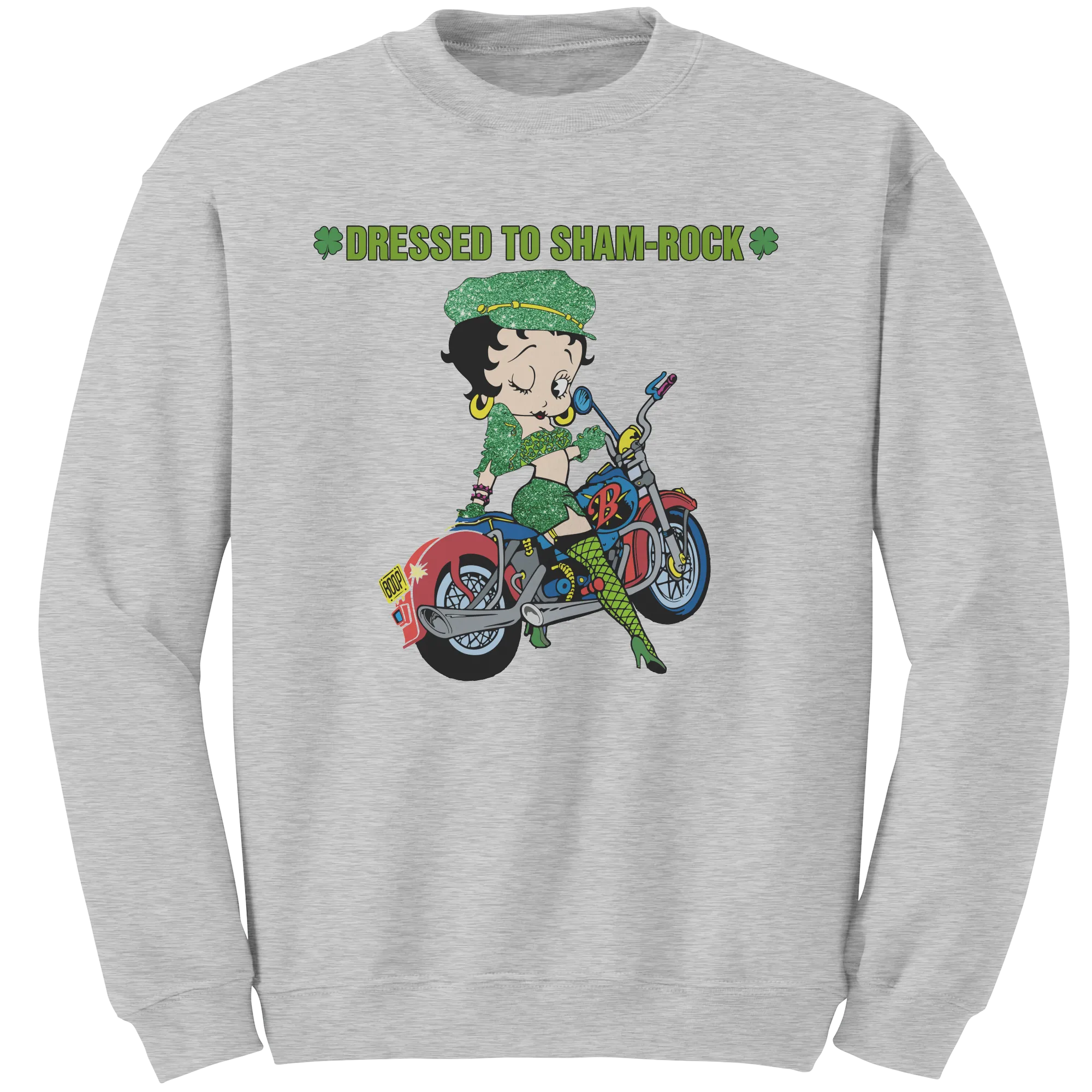 Betty Boop Sweatshirt, Dressed To Shamrock Sweatshirt, Irish Sweatshirt, Shamrock Sweatshirt, St Patricks Sweatshirt, St Patricks Day Gift