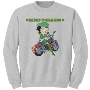 Betty Boop Sweatshirt, Dressed To Shamrock Sweatshirt, Irish Sweatshirt, Shamrock Sweatshirt, St Patricks Sweatshirt, St Patricks Day Gift