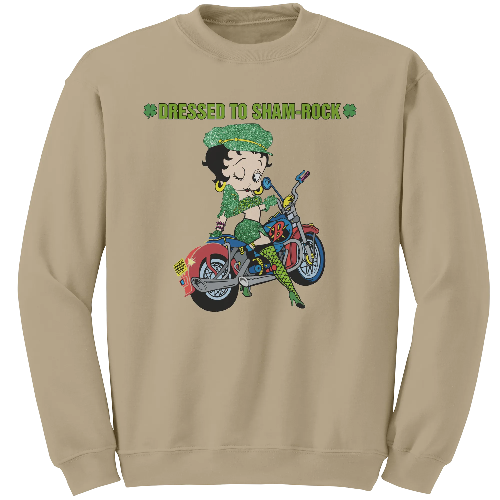 Betty Boop Sweatshirt, Dressed To Shamrock Sweatshirt, Irish Sweatshirt, Shamrock Sweatshirt, St Patricks Sweatshirt, St Patricks Day Gift