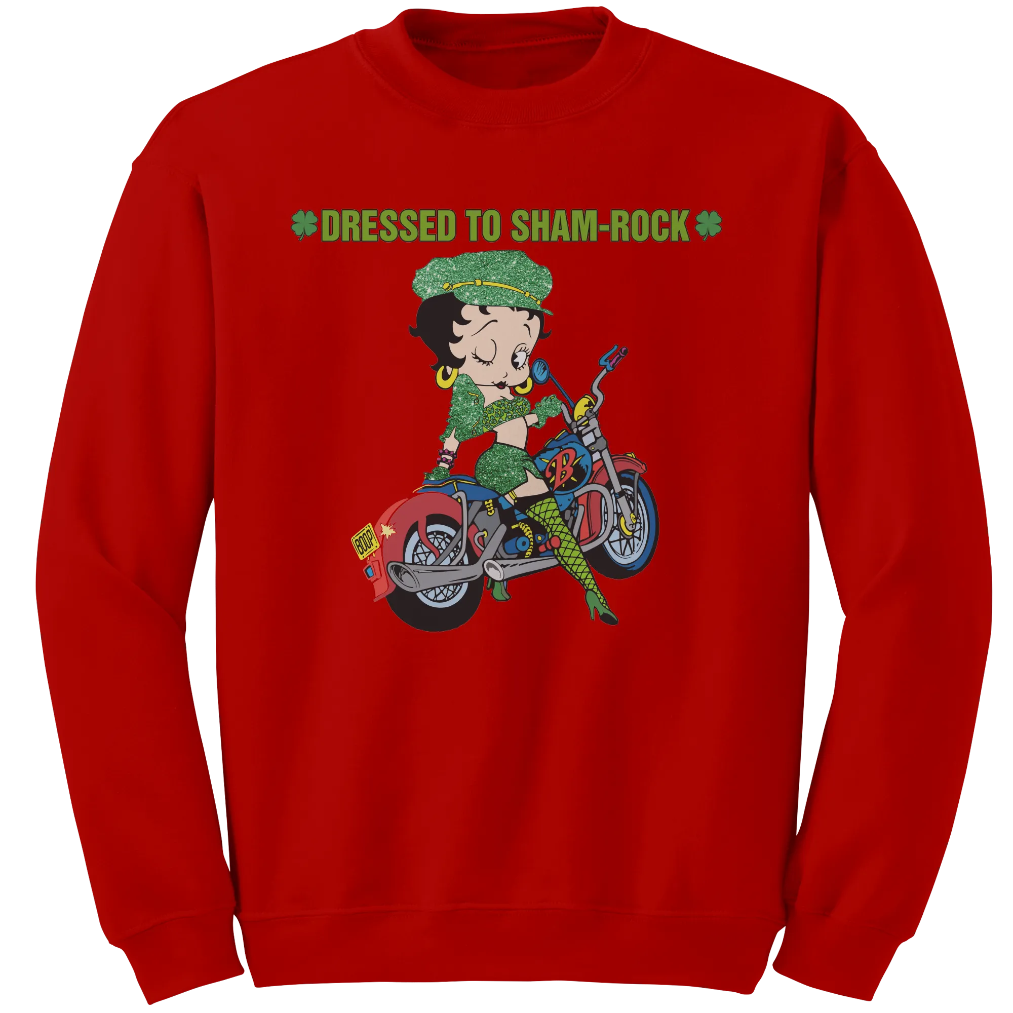 Betty Boop Sweatshirt, Dressed To Shamrock Sweatshirt, Irish Sweatshirt, Shamrock Sweatshirt, St Patricks Sweatshirt, St Patricks Day Gift