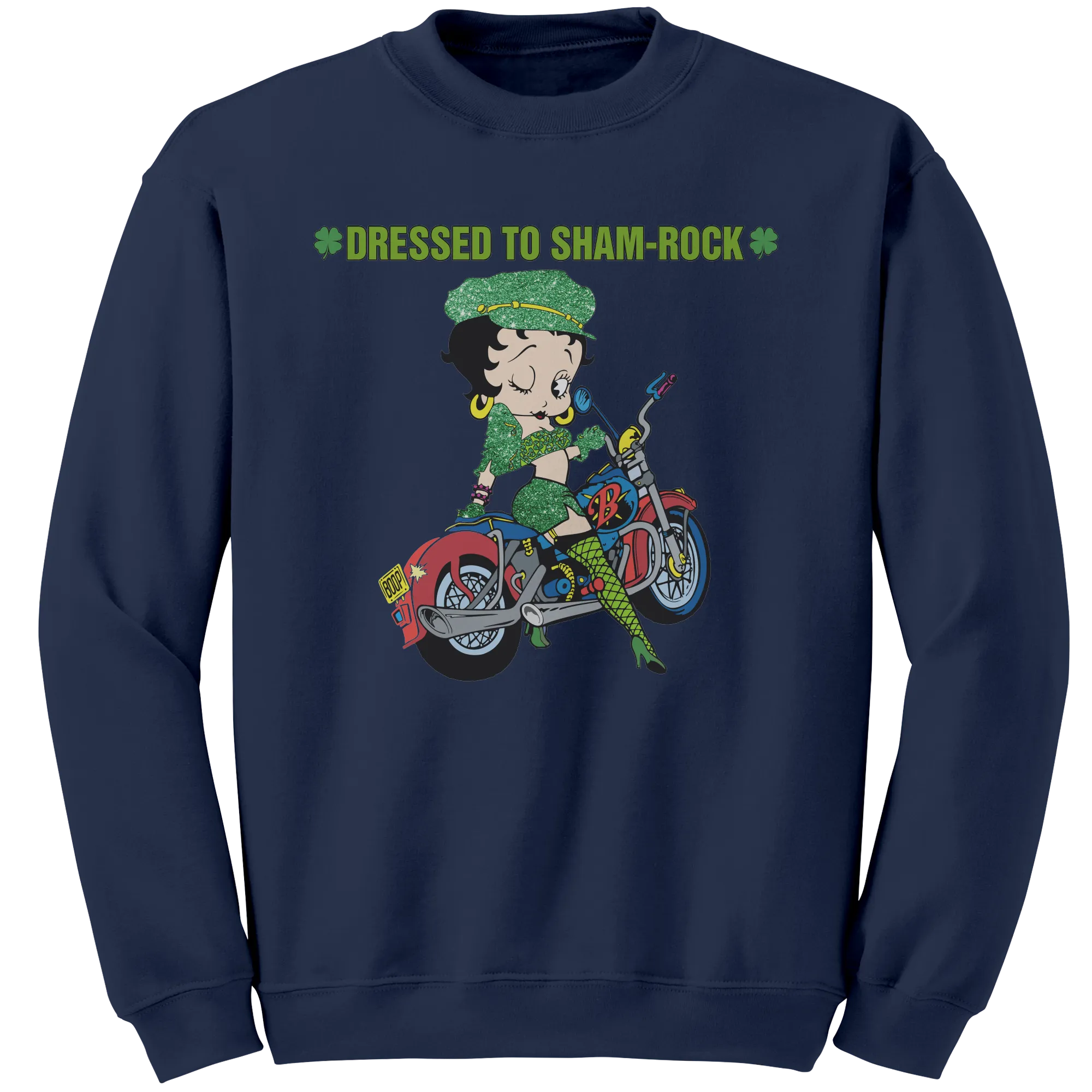 Betty Boop Sweatshirt, Dressed To Shamrock Sweatshirt, Irish Sweatshirt, Shamrock Sweatshirt, St Patricks Sweatshirt, St Patricks Day Gift