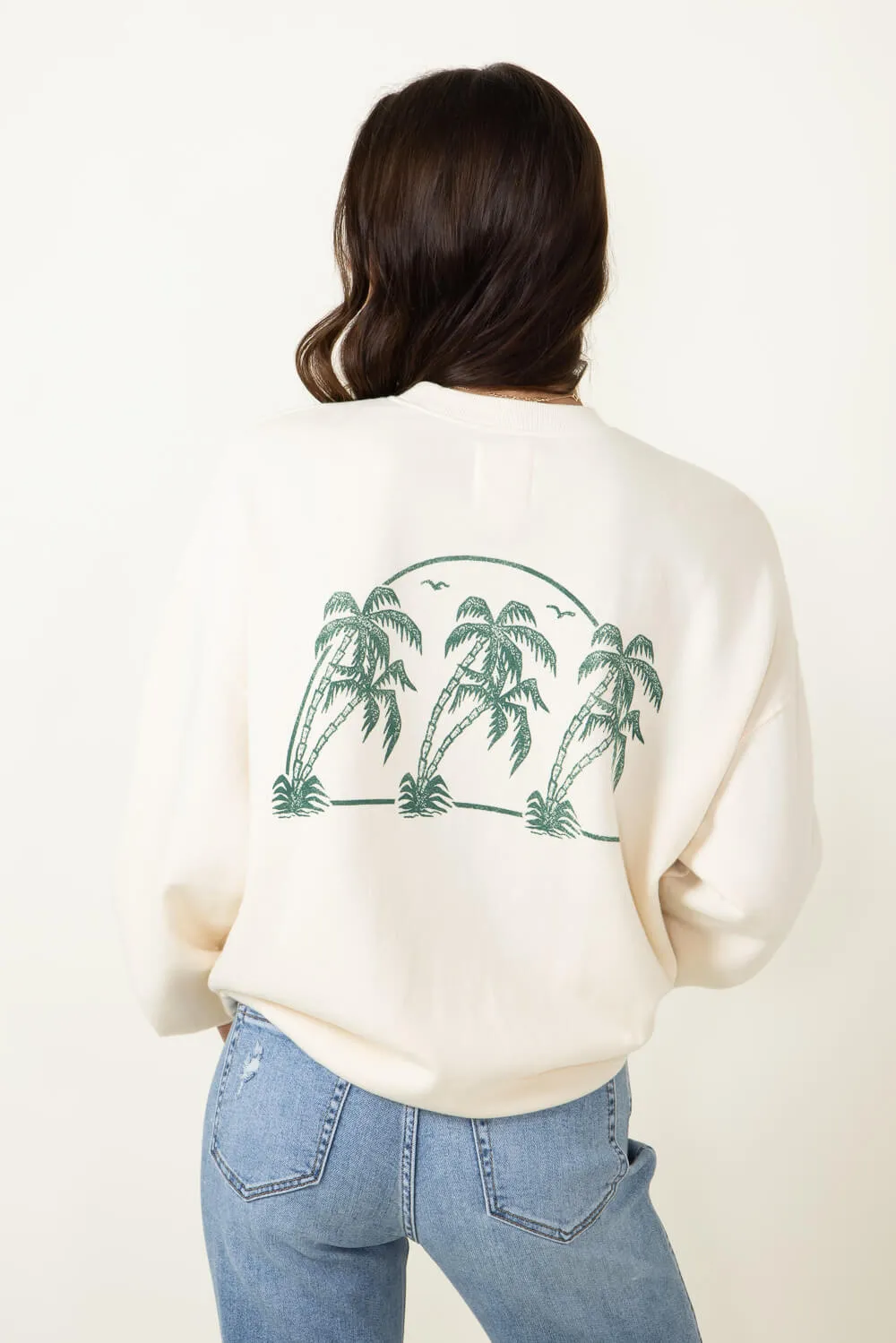 Billabong Ride In Fleece Sweatshirt for Women in White Cap | 24B463406-WCP