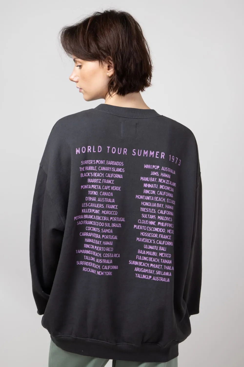 Billabong Ride In Oversized Fleece Sweatshirt for Women in Black | ABJFT00281-KYD0