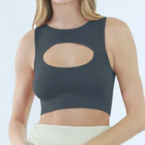 Black Cutout Crop Top
