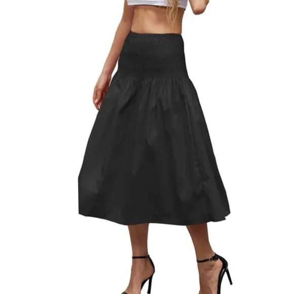 Black Midi Skirt / Strapless Dress XS/S NWT
