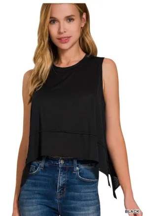 Black Shark Bite Crop Top