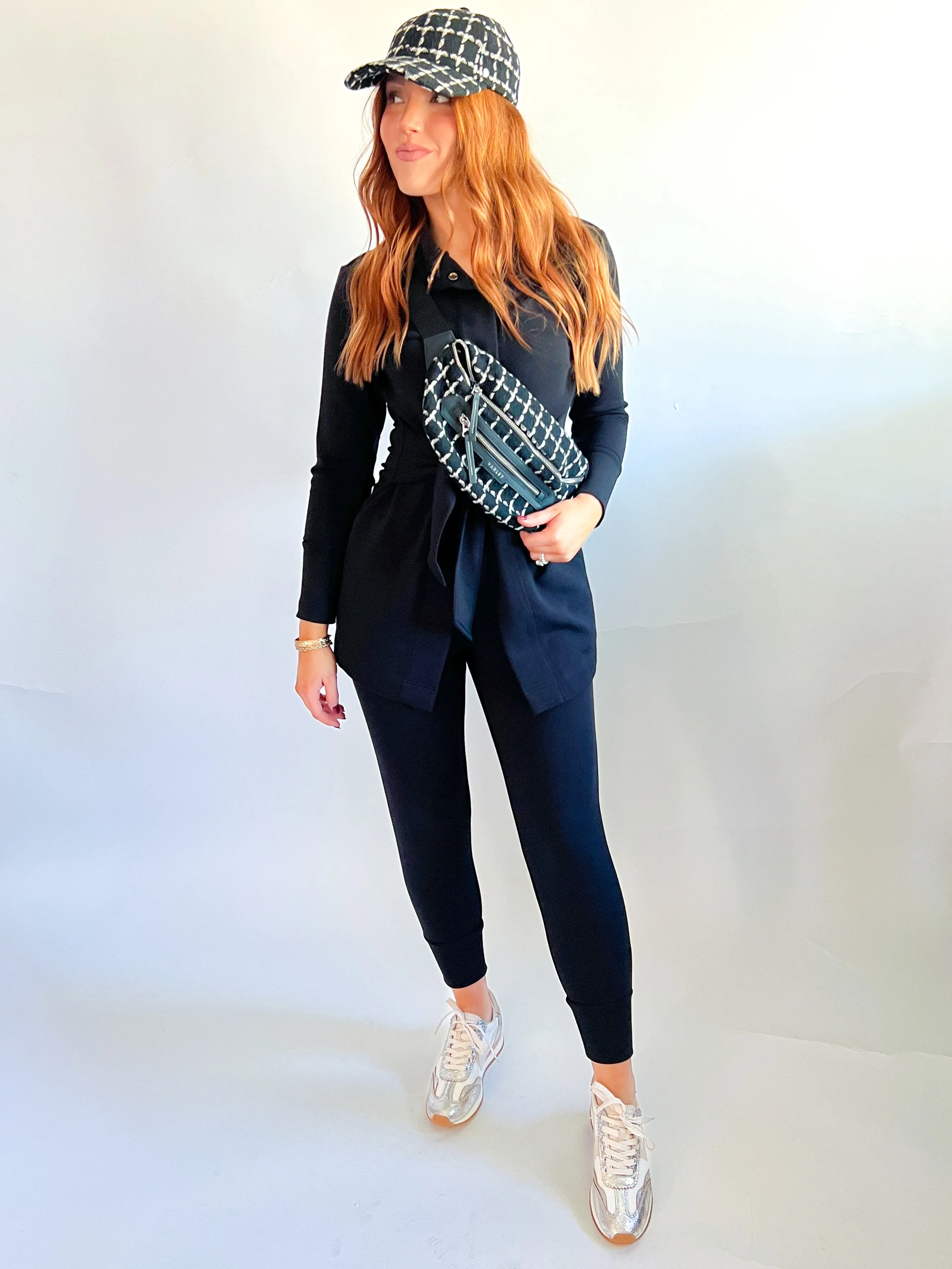 Black Slim Cuff Pant 25"