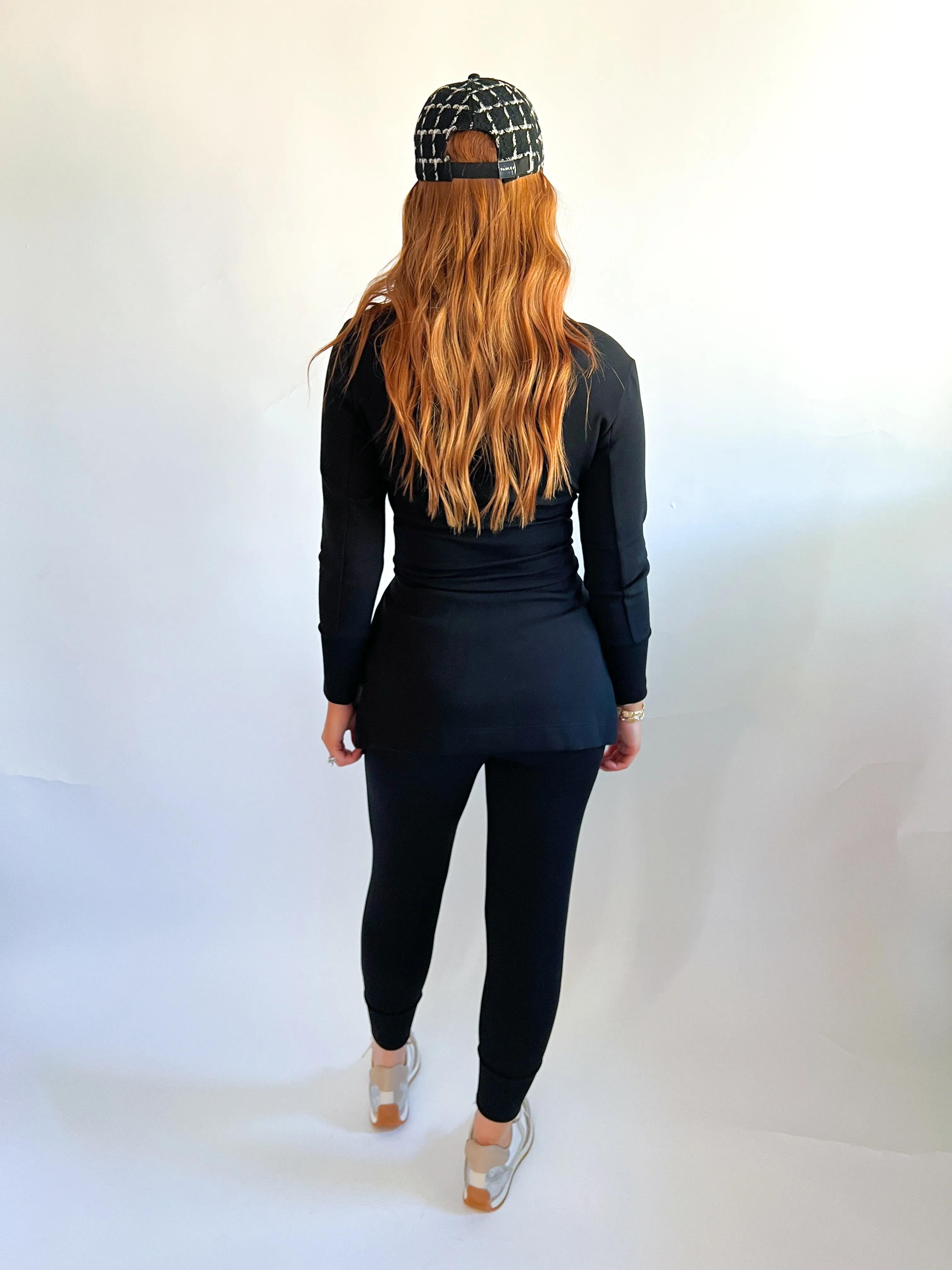 Black Slim Cuff Pant 25"