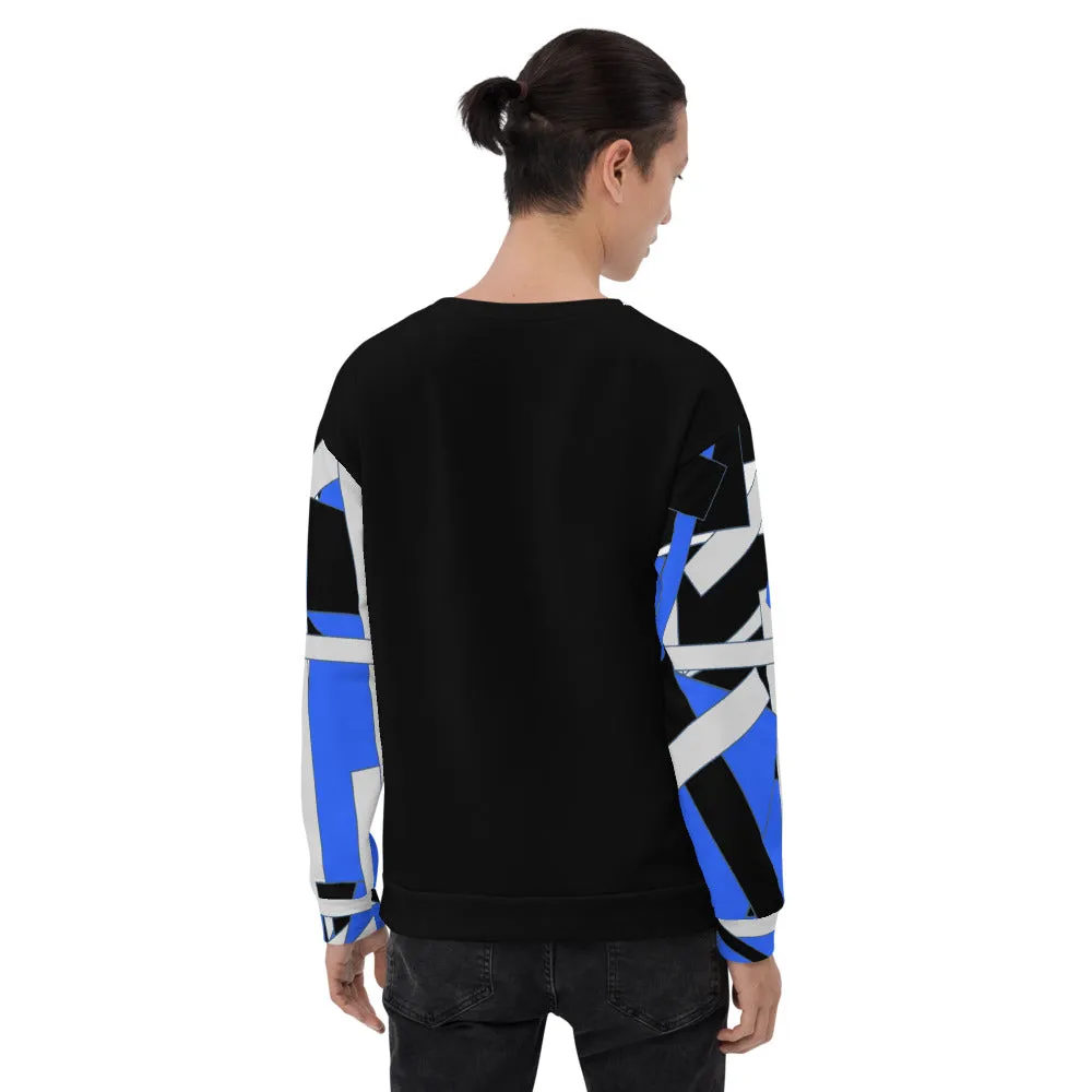 Blue Geometric Unisex Sweatshirt