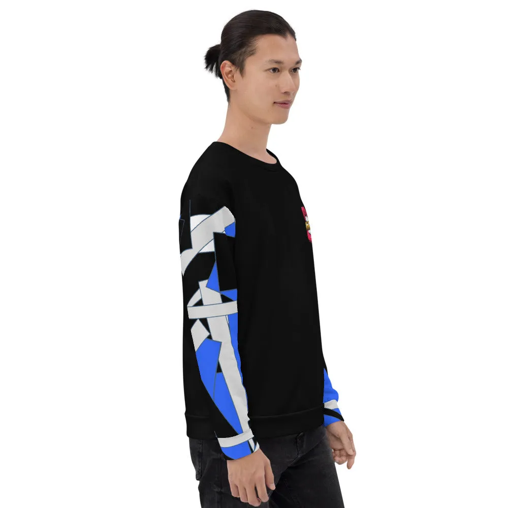 Blue Geometric Unisex Sweatshirt