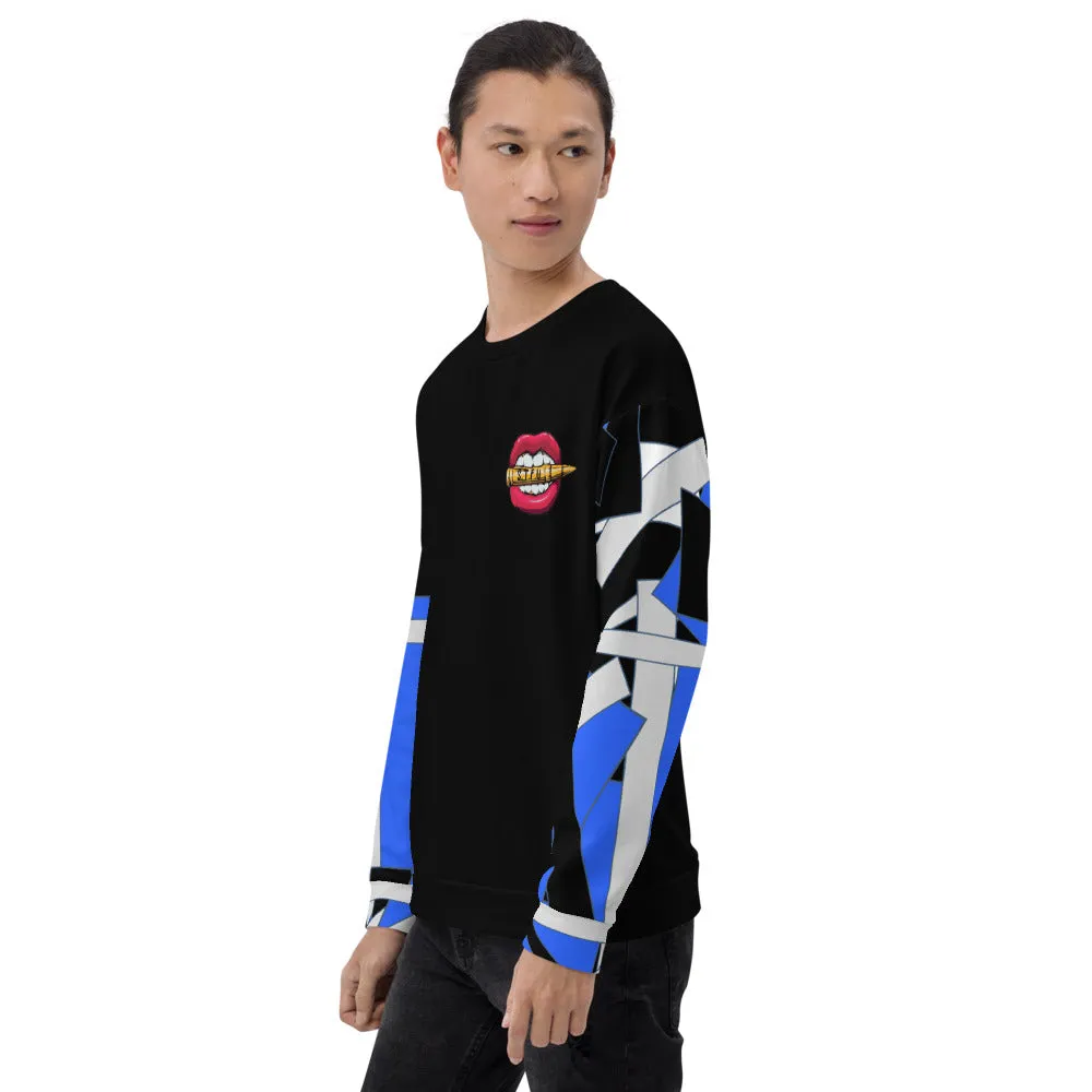 Blue Geometric Unisex Sweatshirt