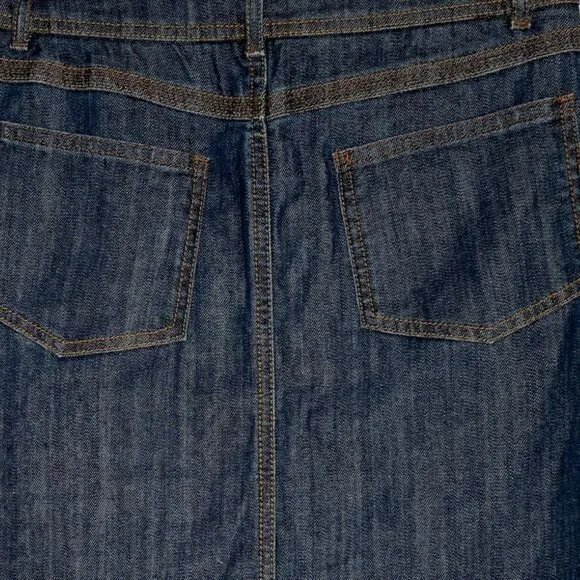 Boden Dark Wash Denim Mini Skirt Jean‎ Skirt Size 10R
