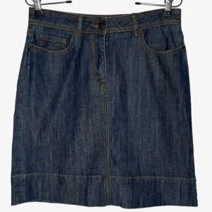 Boden Dark Wash Denim Mini Skirt Jean‎ Skirt Size 10R