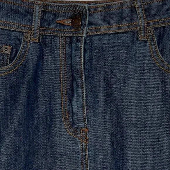 Boden Dark Wash Denim Mini Skirt Jean‎ Skirt Size 10R
